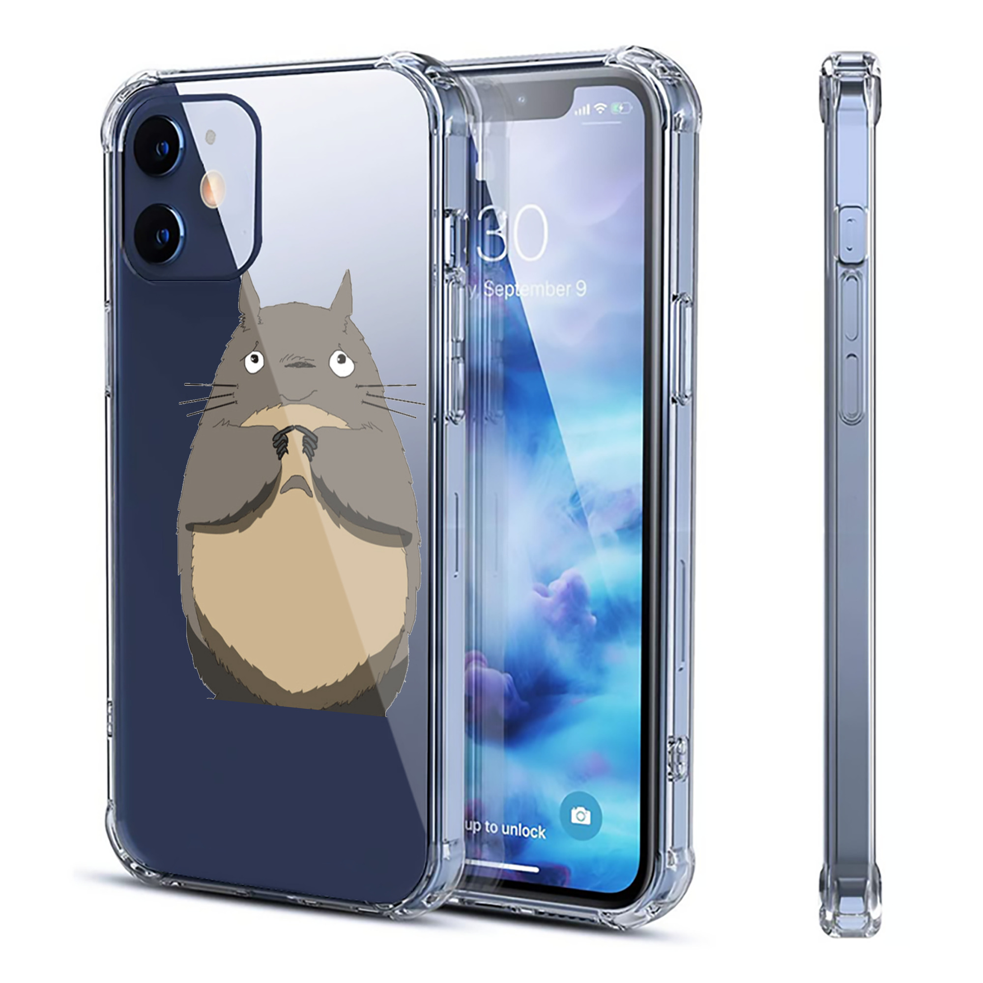 （画像用） となりのトトロ 草壁メイ 草壁サツキ My Neighbor Totoro Satsuki Kusakabe Mei Kusakabe 【iPhone 12シリーズ対応】透明スマホケース（クリアソフトケース）